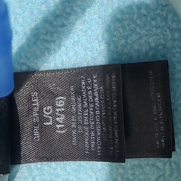 THE NORTH FACE DENALI POLARTEC FLEECE GIRL'S SIZE L(14-16) JACKET TURQUOISE/GRAY - Picture 8 of 16